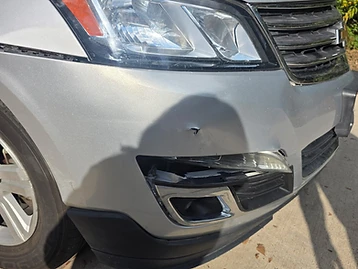 Chevy Traverse Bumper Puncture Repair