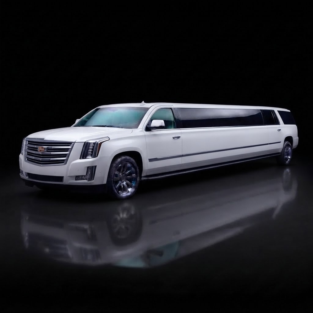 White Escalade Stretch Limousine