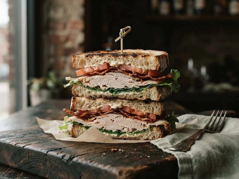 Deli sandwich cross-section