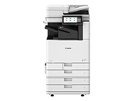Canon imageFORCE 4100 series monochrome multifunction printer shown with optional accessories