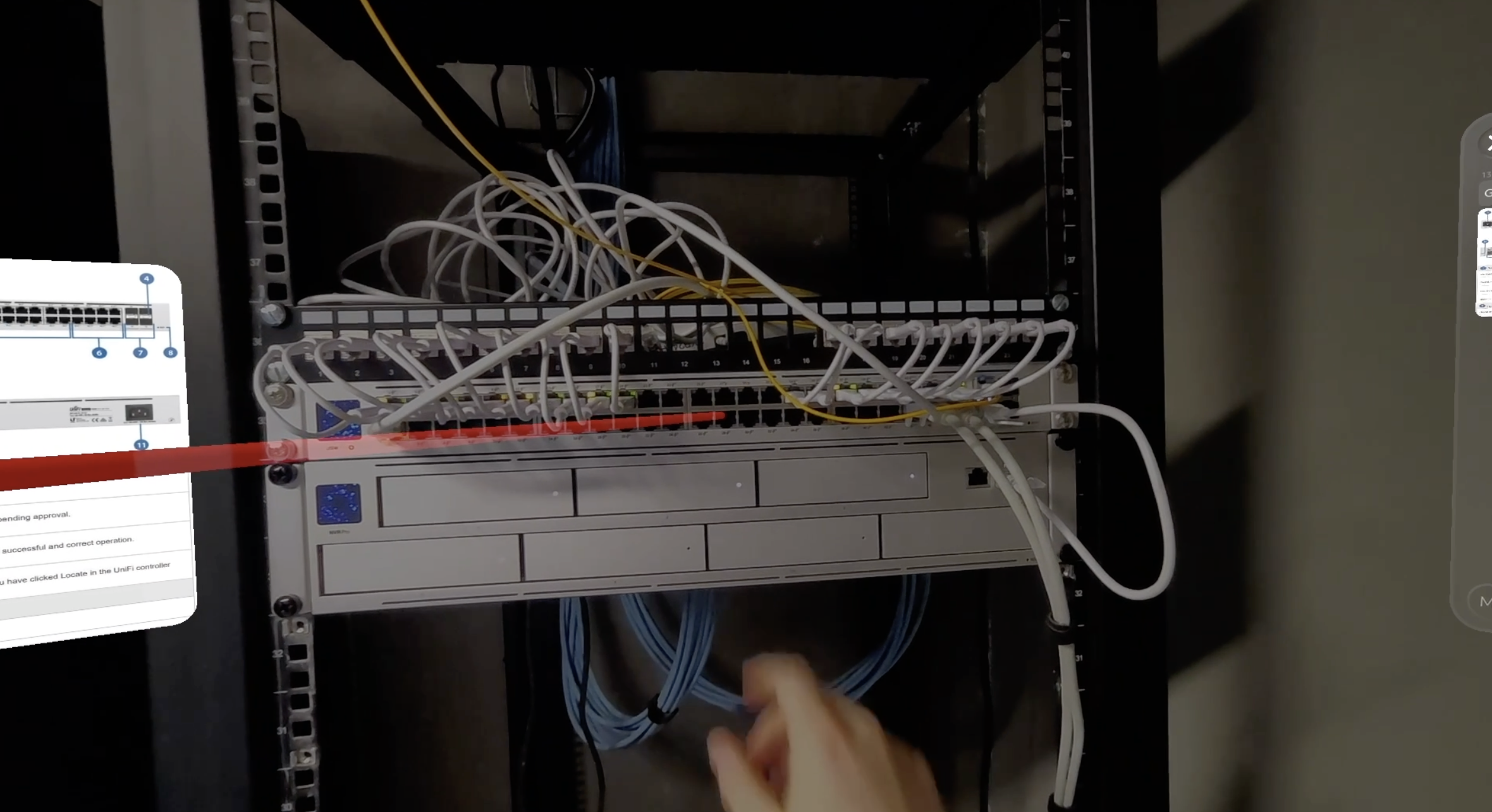 AR first-person view: a remote expert guides a technician
