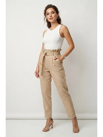 Mara Solis — High-Rise Paperbag Trouser