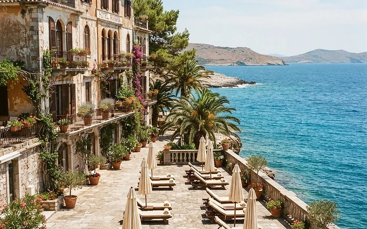 A Mediterranean seaside hotel