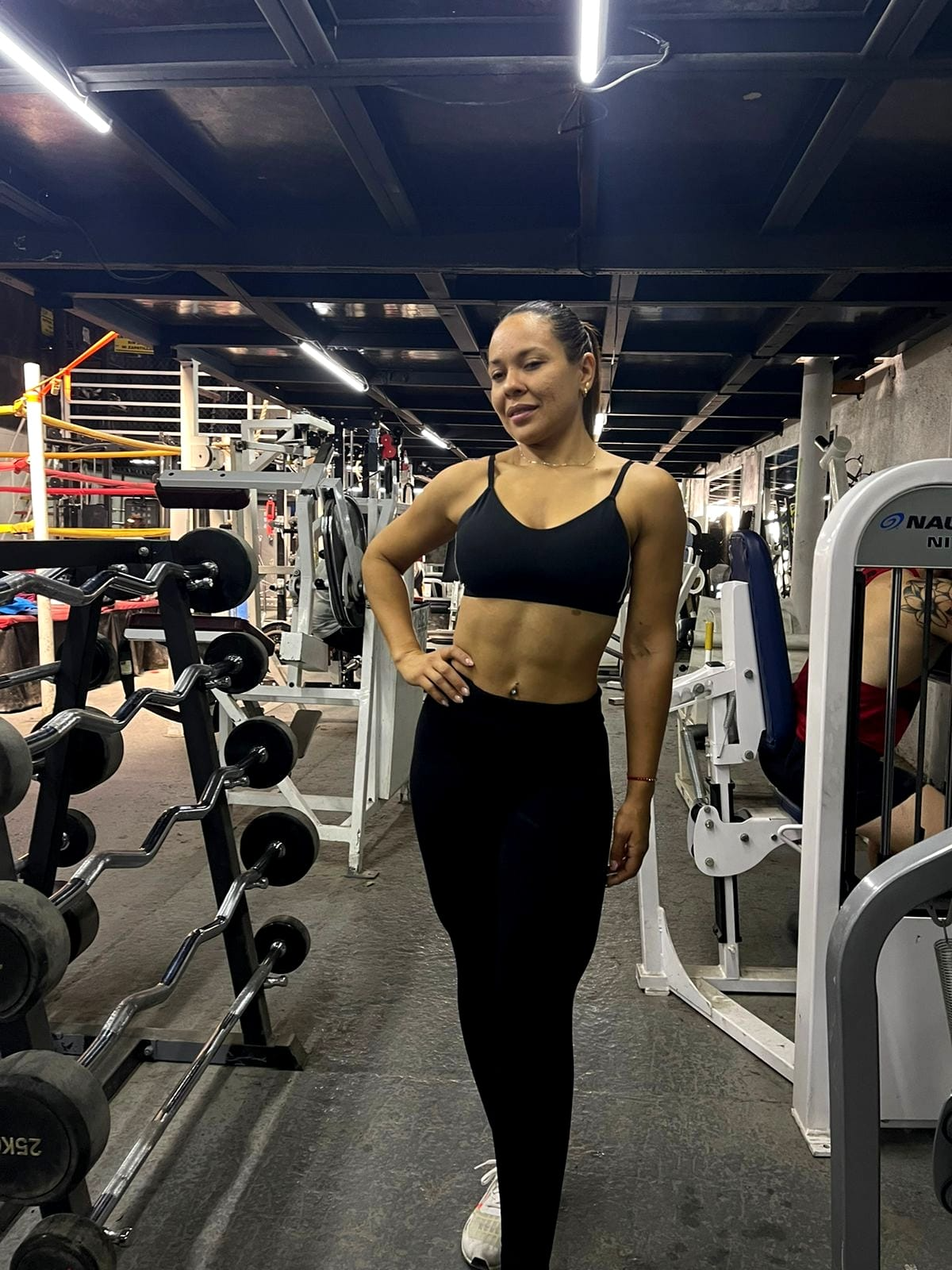 Andrea Villa en gimnasio profesional
