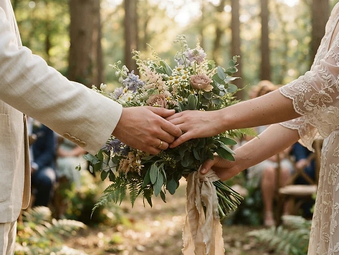 A personal ceremony held in nature
