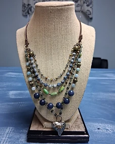 Multi-Strand Necklace with Pendant