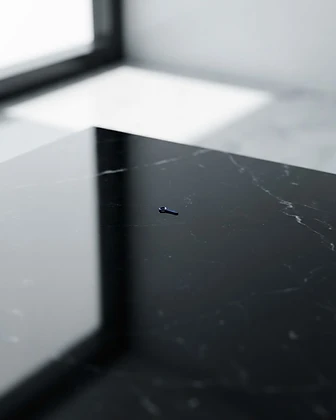 Surgical-grade sanitization — polished marble macro