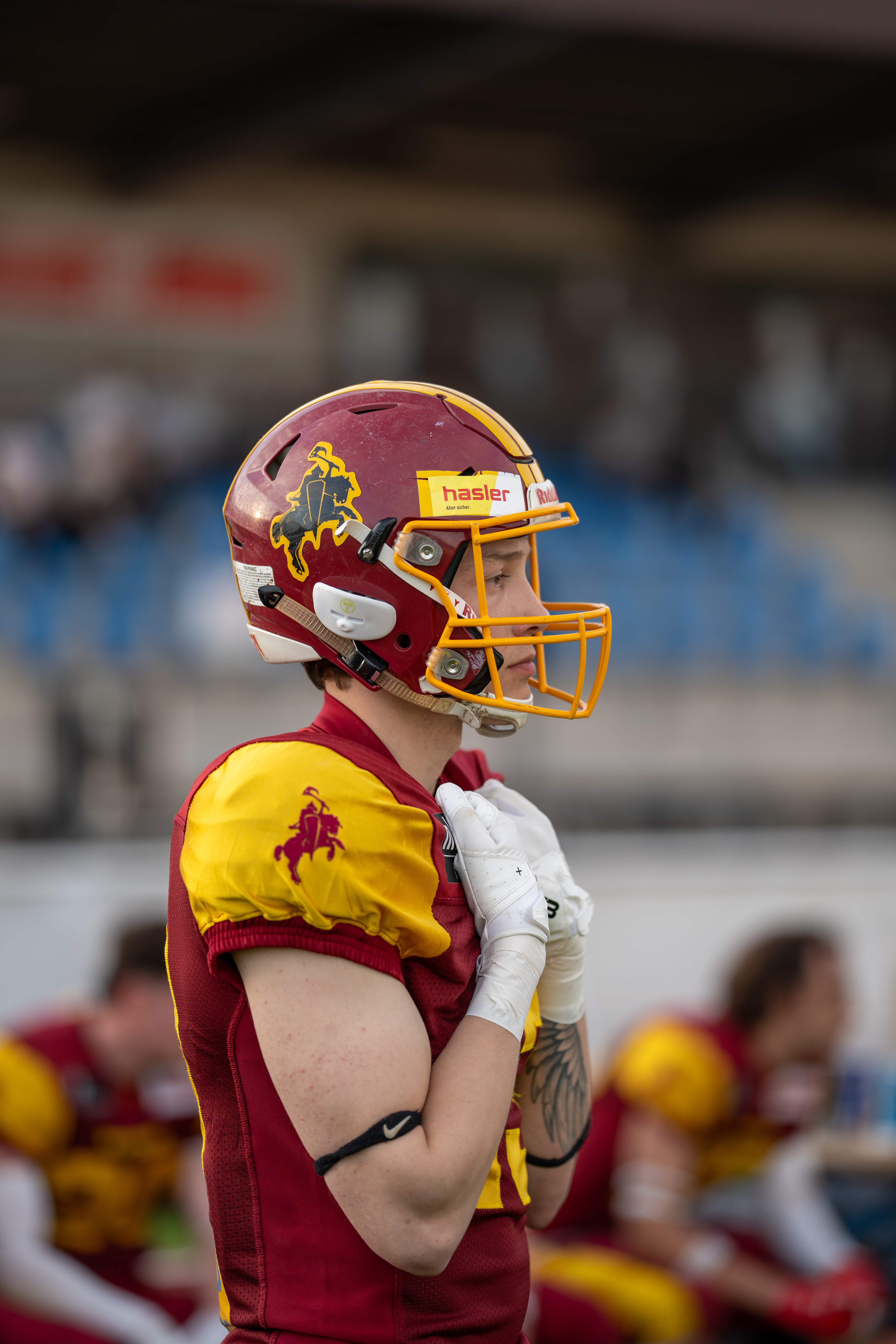 American Football Spieler Portrait