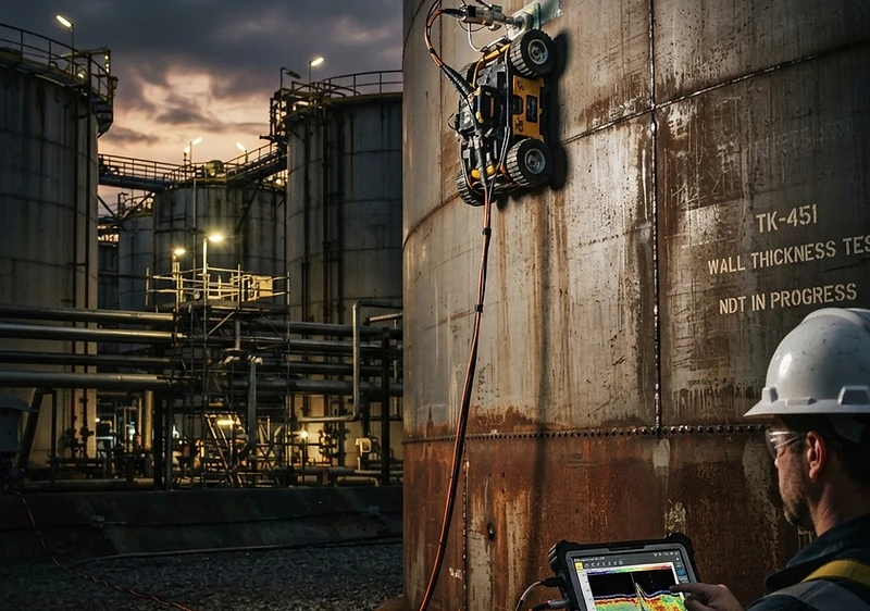 Ultrasonic Tank Wall B-Scan Crawler