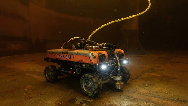 Ultrasonic ROV Tank Floor Robot