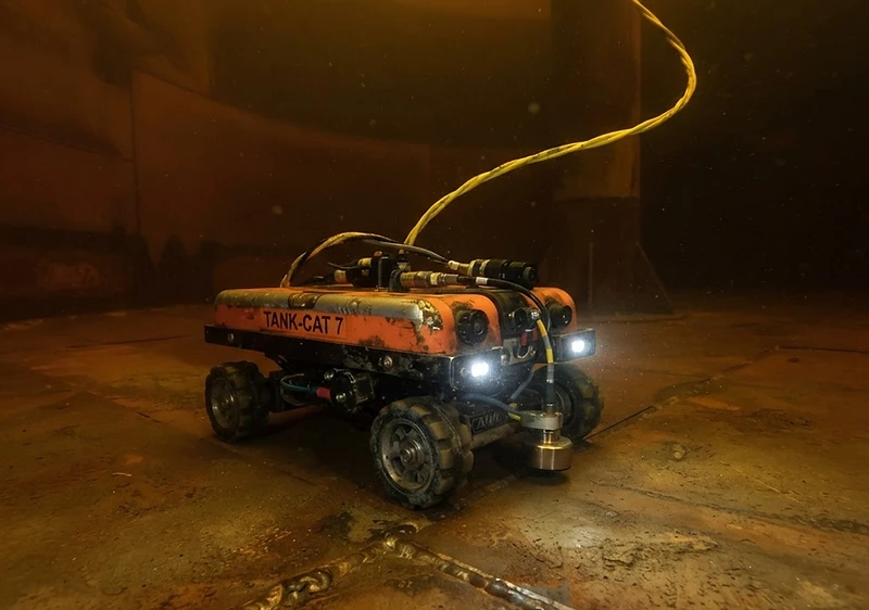 Ultrasonic ROV Tank Floor Robot
