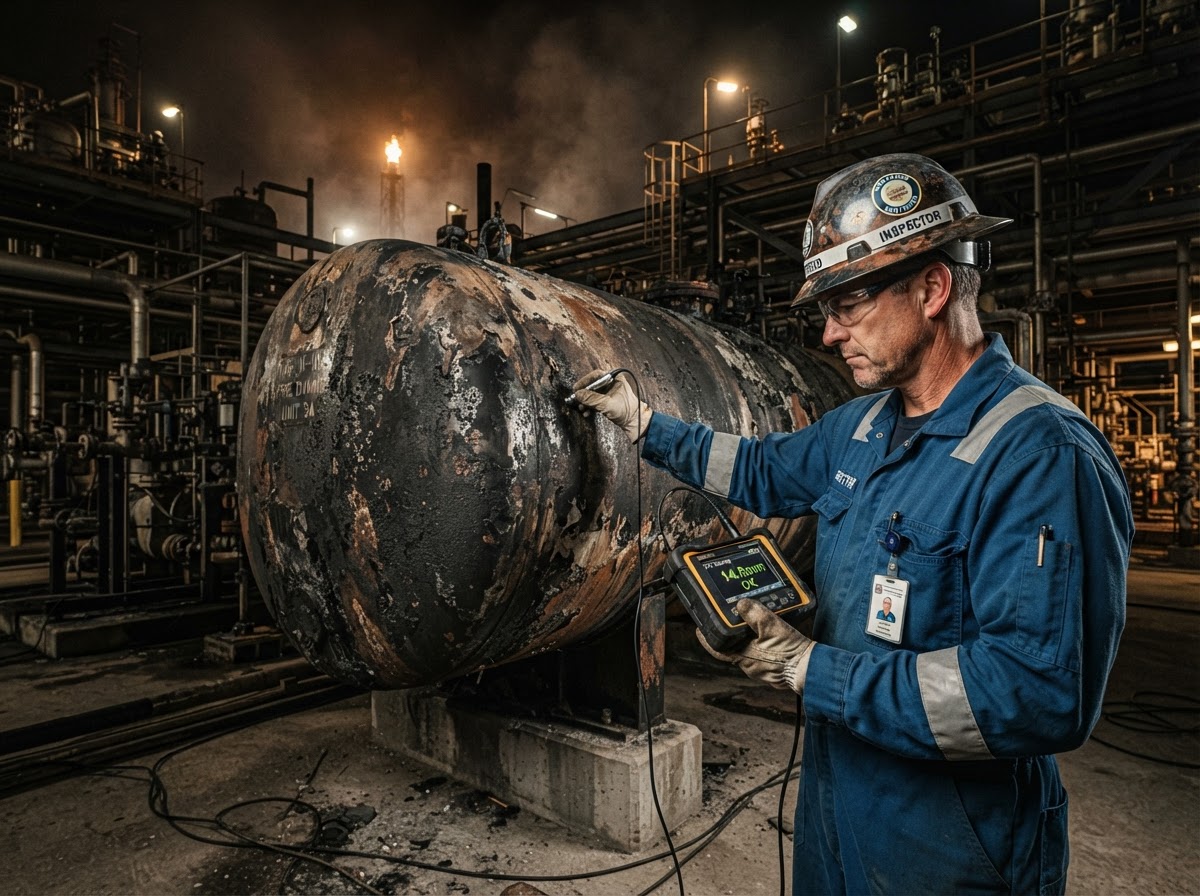 Ensuring Asset Integrity Post-Fire: Horizontal Drum Vessel Inspection