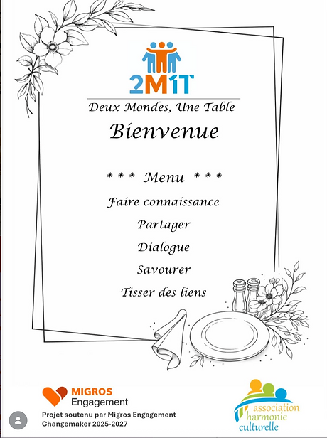 Bienvenue — Menu de la rencontre
