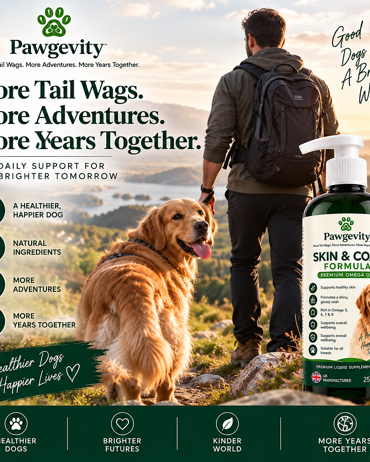 Happy dog living their best life with Pawgevity