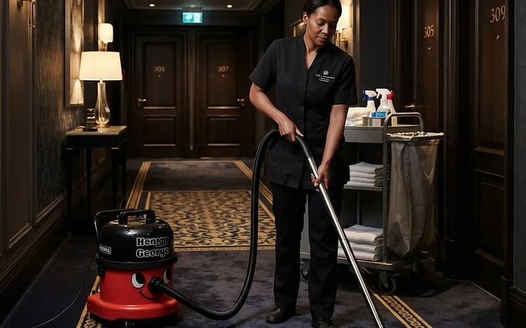 Numatic — professional hospitality equipment in an atmospheric setting