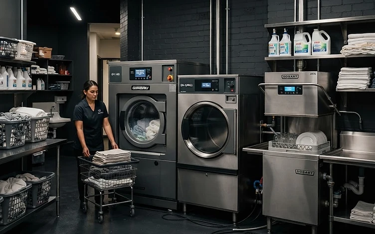 Miele Professional — professional hospitality equipment in an atmospheric setting