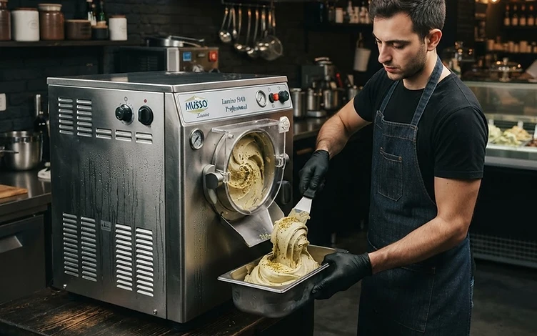 Carpigiani — professional hospitality equipment in an atmospheric setting
