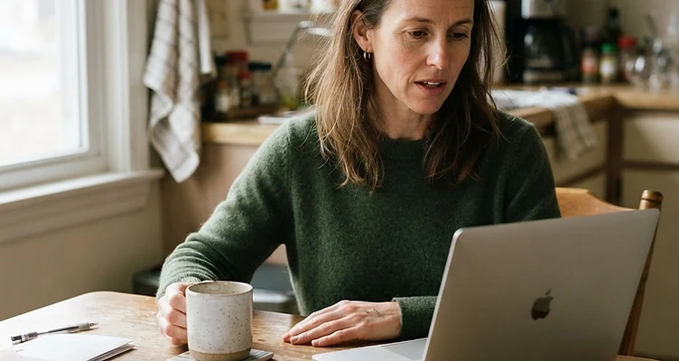 A homeowner reviewing a radon test result document
