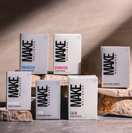 The MAKE Wellness collection — Energized, Focused, Hydrated, Lean, Fit, and Calm
