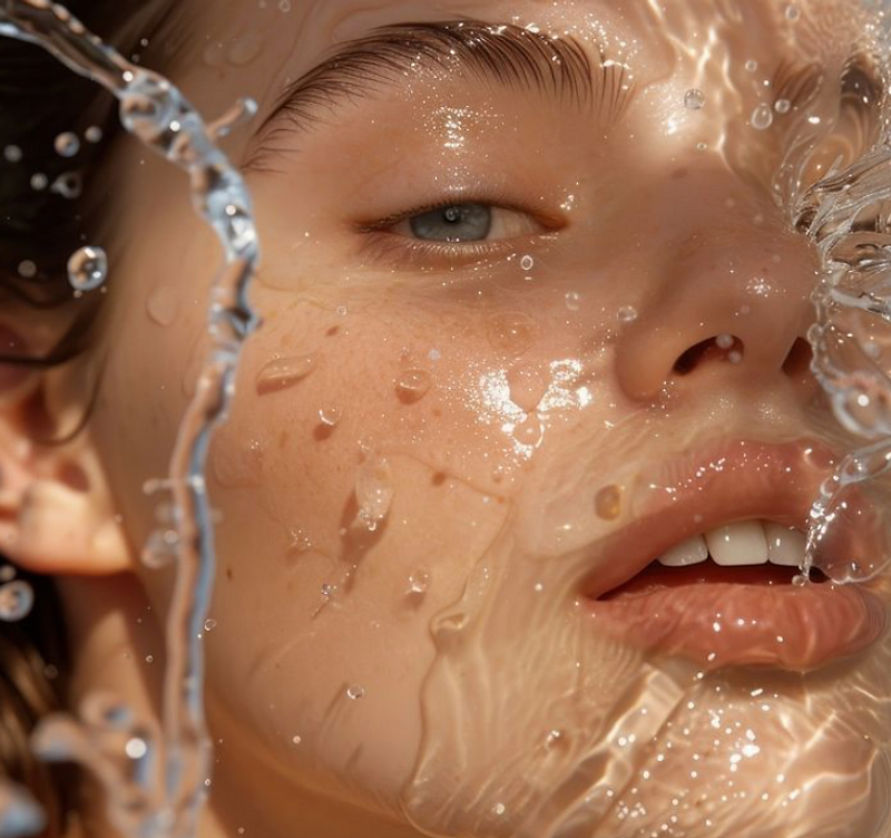 Luxury beauty portrait in warm champagne light