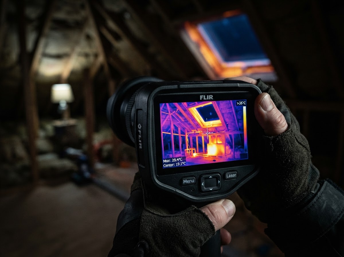 FLIR thermal camera screen