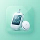 3D glucose meter and round continuous glucose monitor sensor