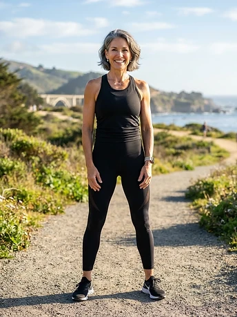 Illustrative after photo of a woman after progressing on a weight-loss journey