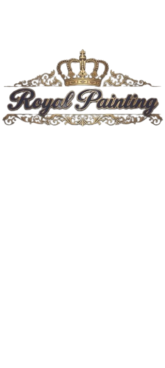 Royal Painting ornate gold crown emblem and wordmark