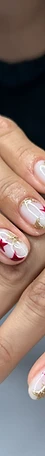 Estrellas rojas con glitter