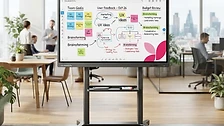 Écran interactif professionnel sur pied mobile - solutions d'affichage pour entreprises à La Rochelle et Nouvelle-Aquitaine