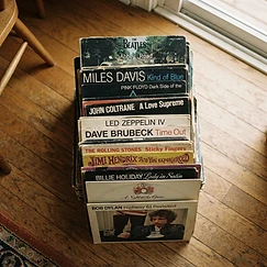 Stack of Vinyl Records - Mixed