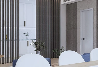 Elegant minimalist dining room