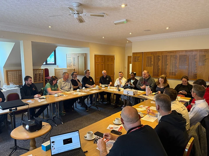 Buzzard Networking Group members at a monthly breakfast meeting