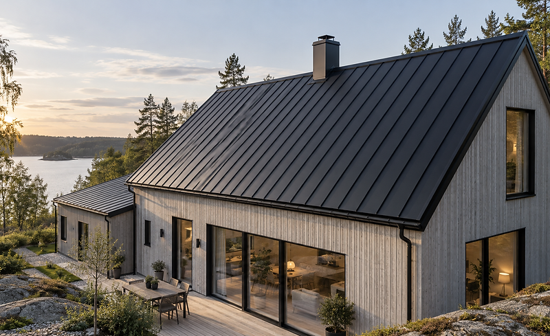 Takläggning på bostadshus