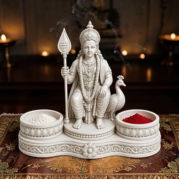 Lord Murugan Kunkuma Plate