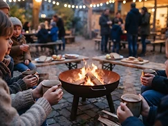 Lagerfeuerabend bei der Arche Wedding
