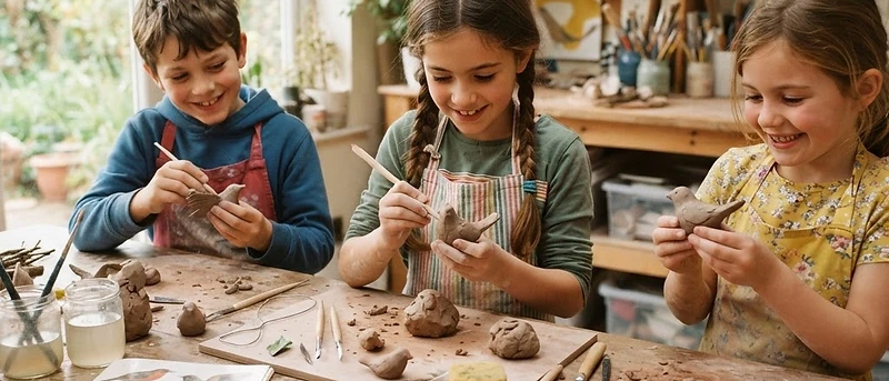 GEWIEFTE HANDWERKER*INNEN - Vögel aus Modelliermasse formen