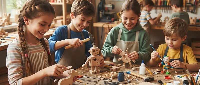 MEINE SPIELGEFÄHRTINNEN UND -GEFÄHRTEN - Objekte und Figuren aus Holz bauen