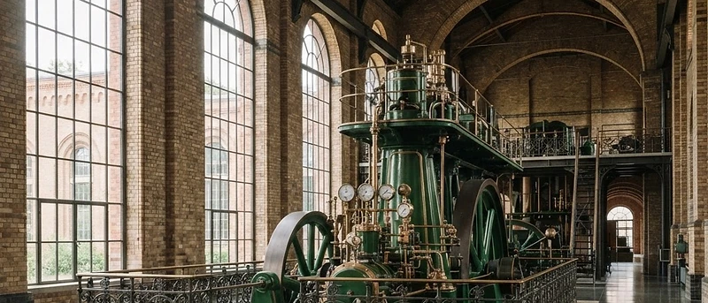 Offene Türen in der Maschinenhalle