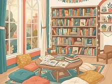 Vorlesen auf Englisch in der Philipp-Schaeffer-Bibliothek