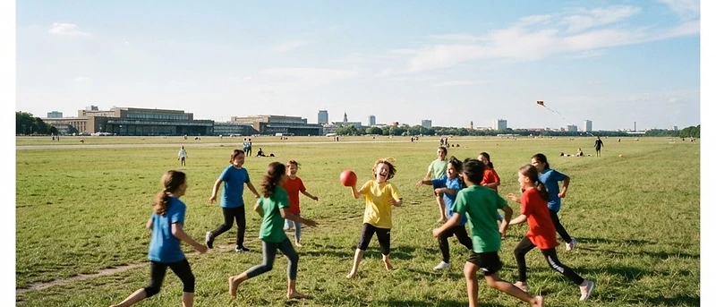 Sport im Park Teamspiele für Kinder am Tempelhofer Feld