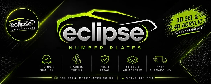 Eclipse Number Plates — 3D Gel & 4D Acrylic, built to stand out