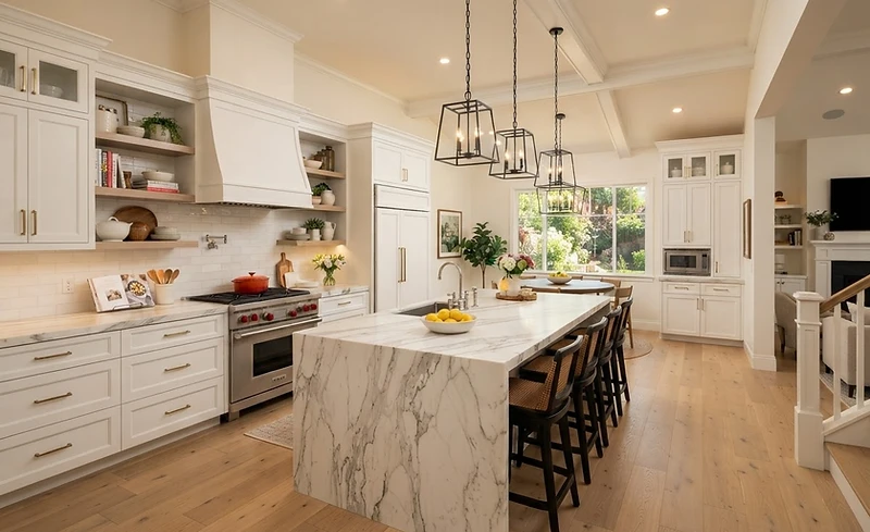 Remodeled kitchen project by Grizz Construction