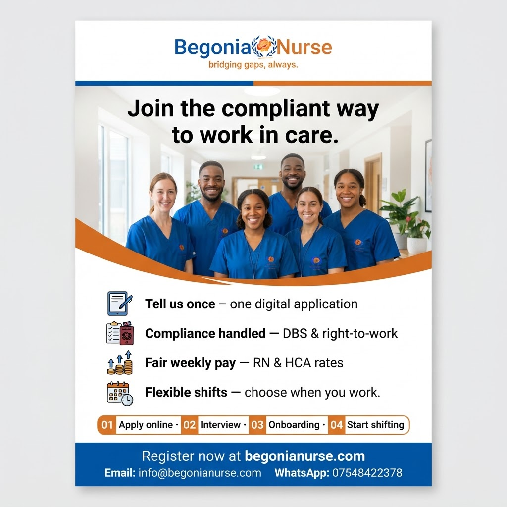 Begonia Nurse promotional flyer