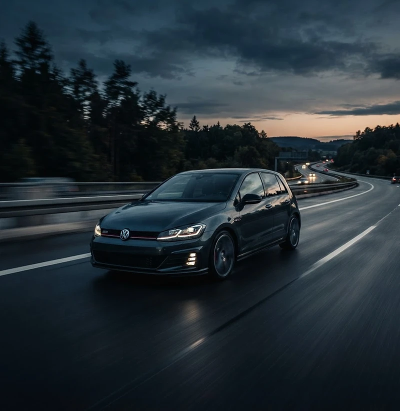 Volkswagen Golf 7 GTI Performance auf der Autobahn