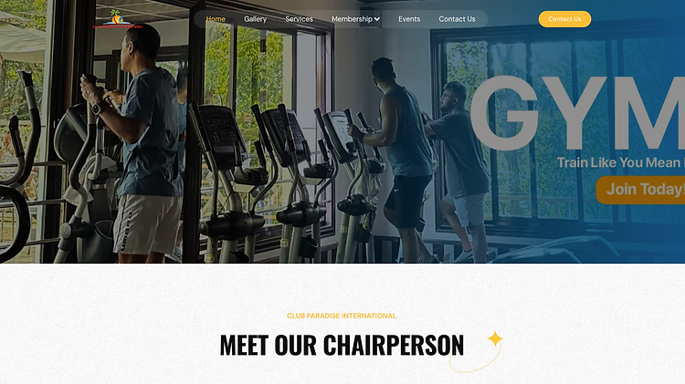 Club Paradise International — Health & Fitness Website