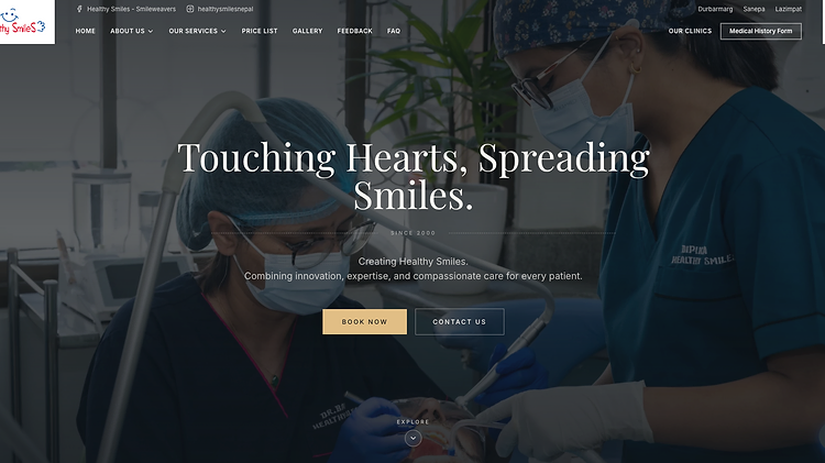 Healthy Smiles Nepal — Dental Booking Website
