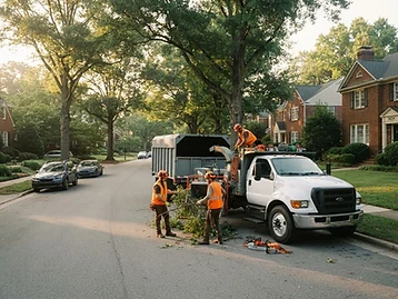 KSOR Tree Service crew and truck in Charlotte NC