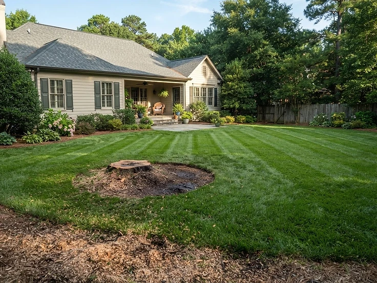 Tree removal before and after - after
