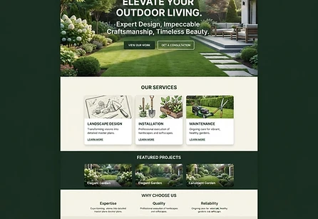Landscaping website concept